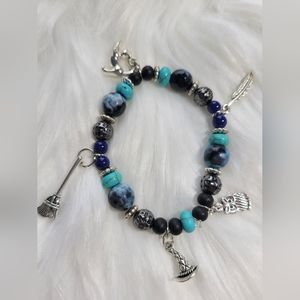 Handmade Wizarding world! beaded charm bracelet